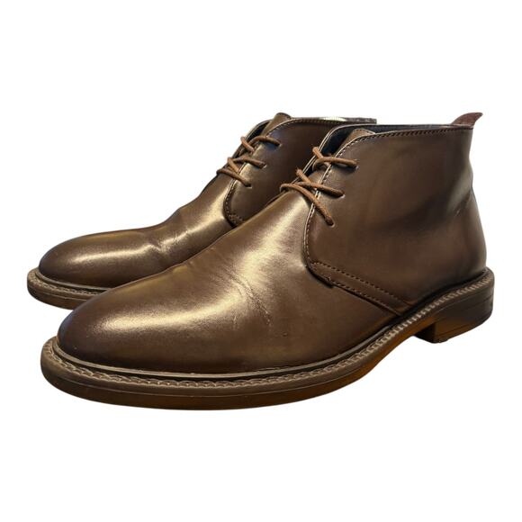 JOSEPH ABBOUD Chukka Boots Men’s Size 8 M Brown Leather Casual Lace Up READ main image 6